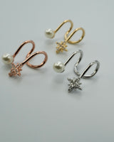 star × pearl ear cuff