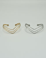 triple thin pointed bangle