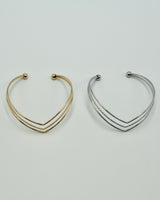 triple thin pointed bangle