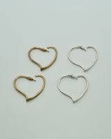 matte heart hoop pierce