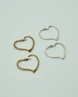 matte heart hoop pierce