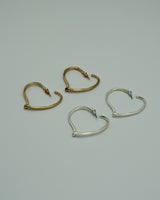 matte heart hoop pierce