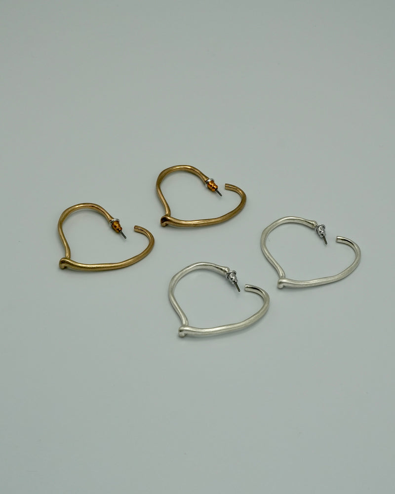 matte heart hoop pierce