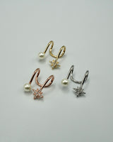 star × pearl ear cuff