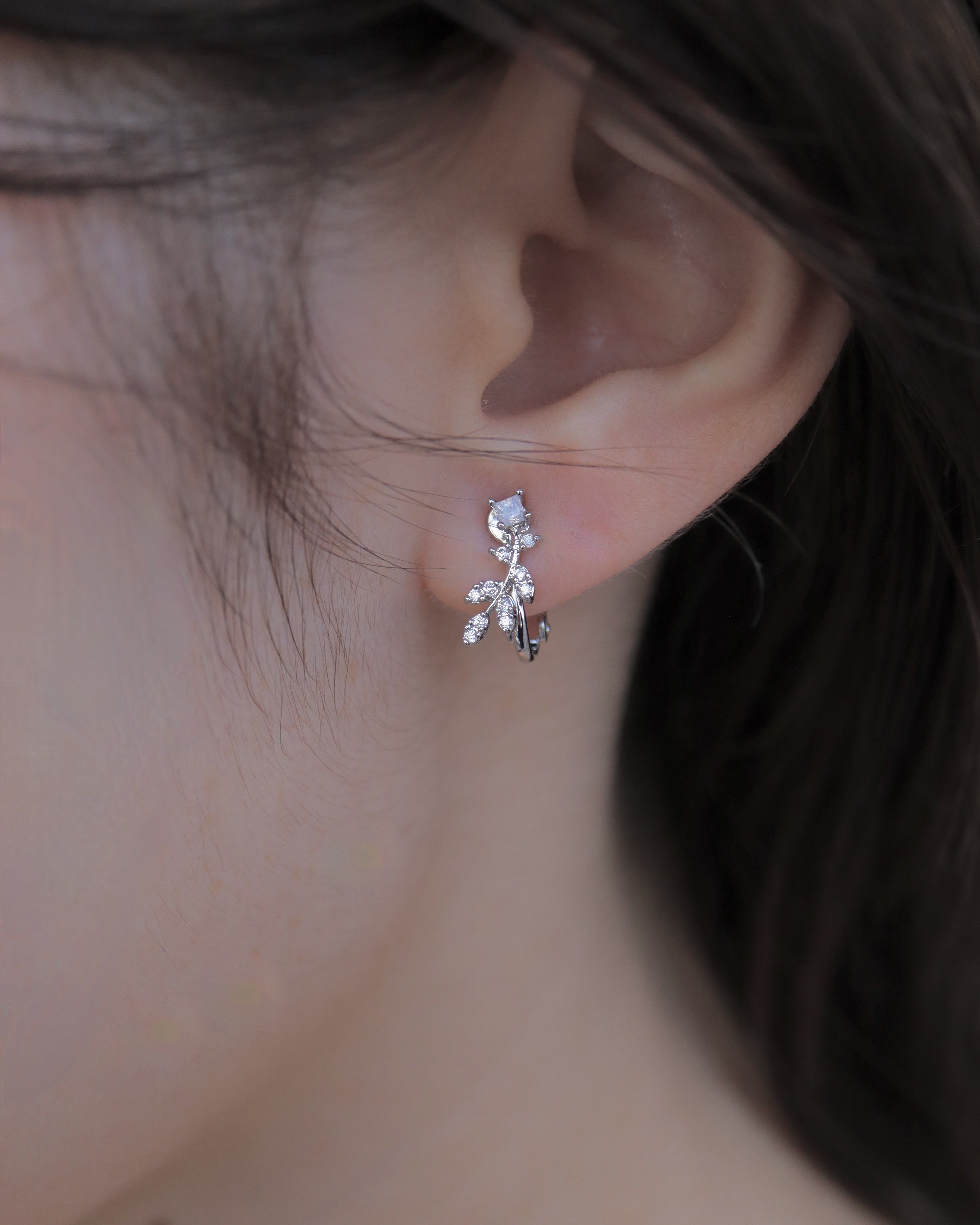 curve leaf pierce & earring - beller