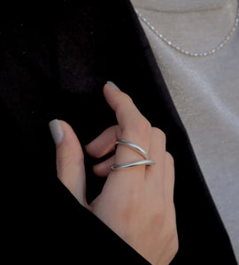 matte double stroke ring