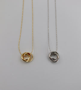 triple ring necklace