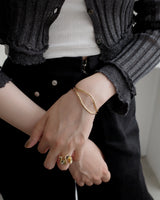 double line wave bangle