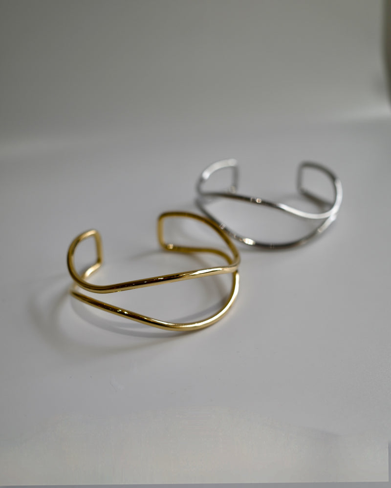 double line wave bangle