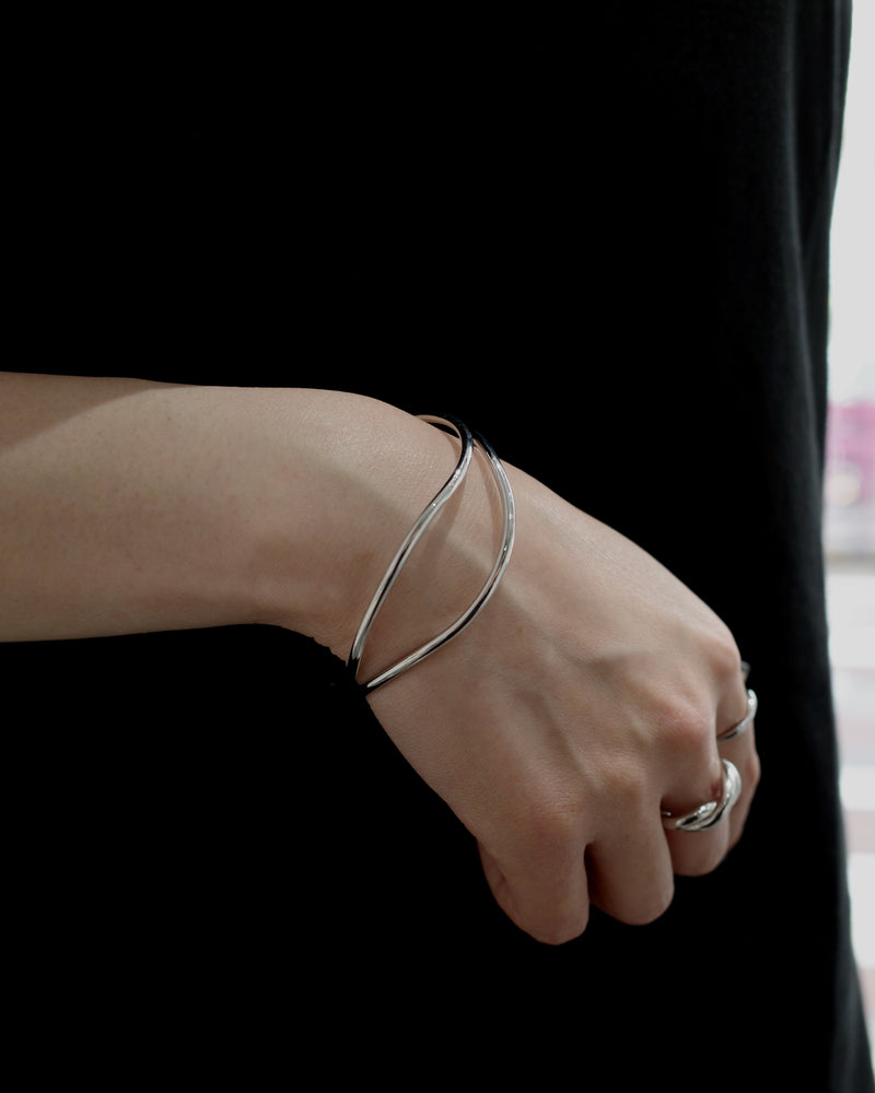 double line wave bangle