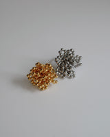 shiny beads flower ring