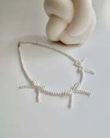 pearl ribbon necklace