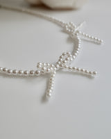 pearl ribbon necklace