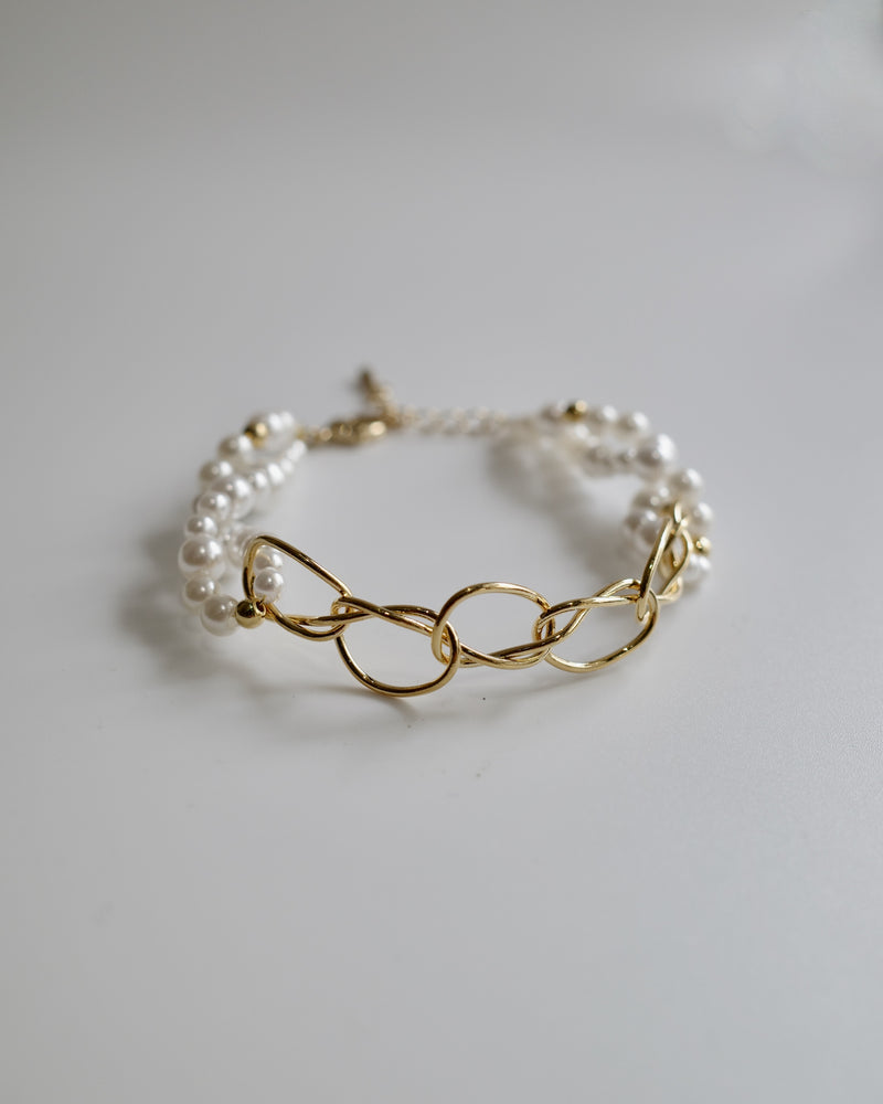 pearl & bullion bracelet