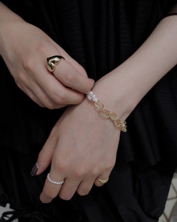 pearl & bullion bracelet