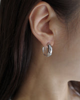 clear & bullion hoop pierce