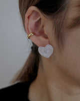 fog clear heart pierce & earring