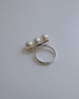 triple pearl rod ring