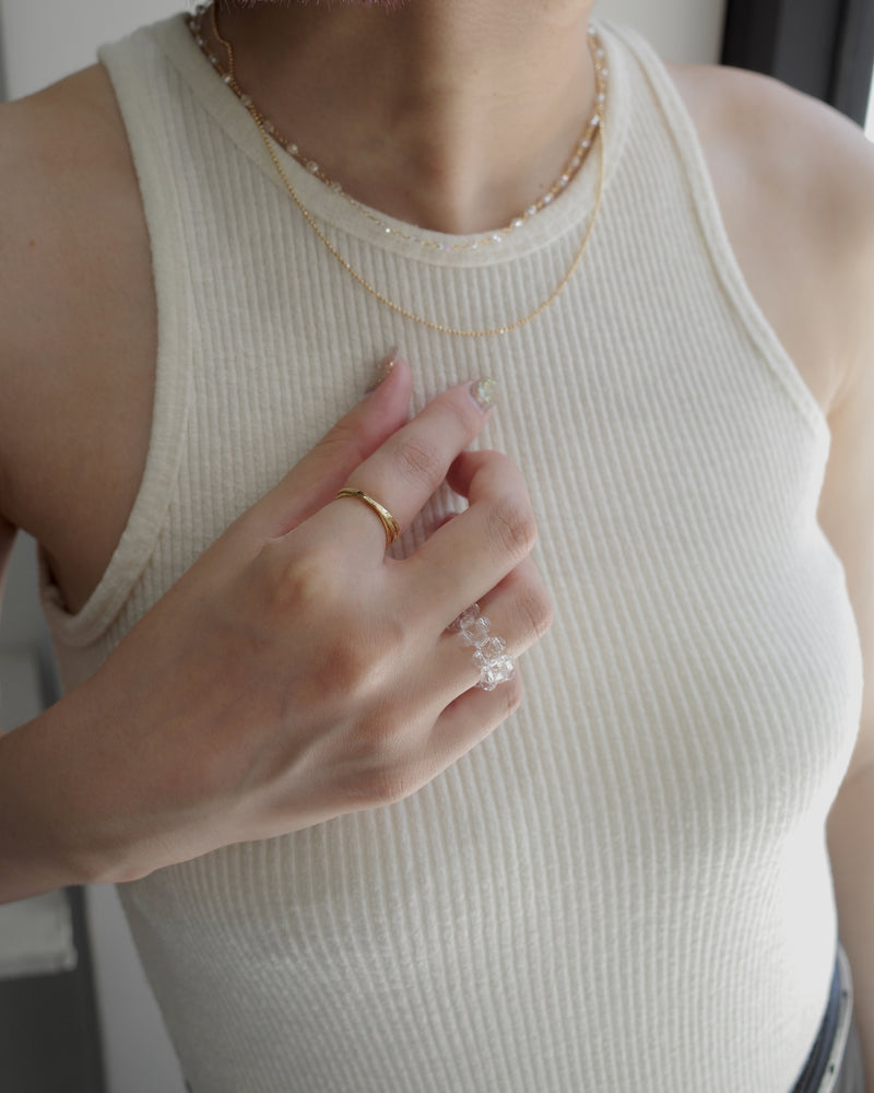 crystal beads ring