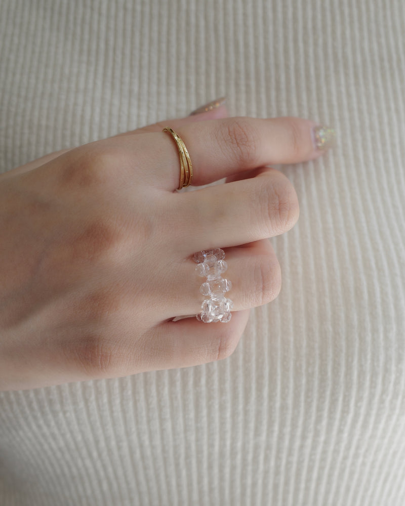 crystal beads ring