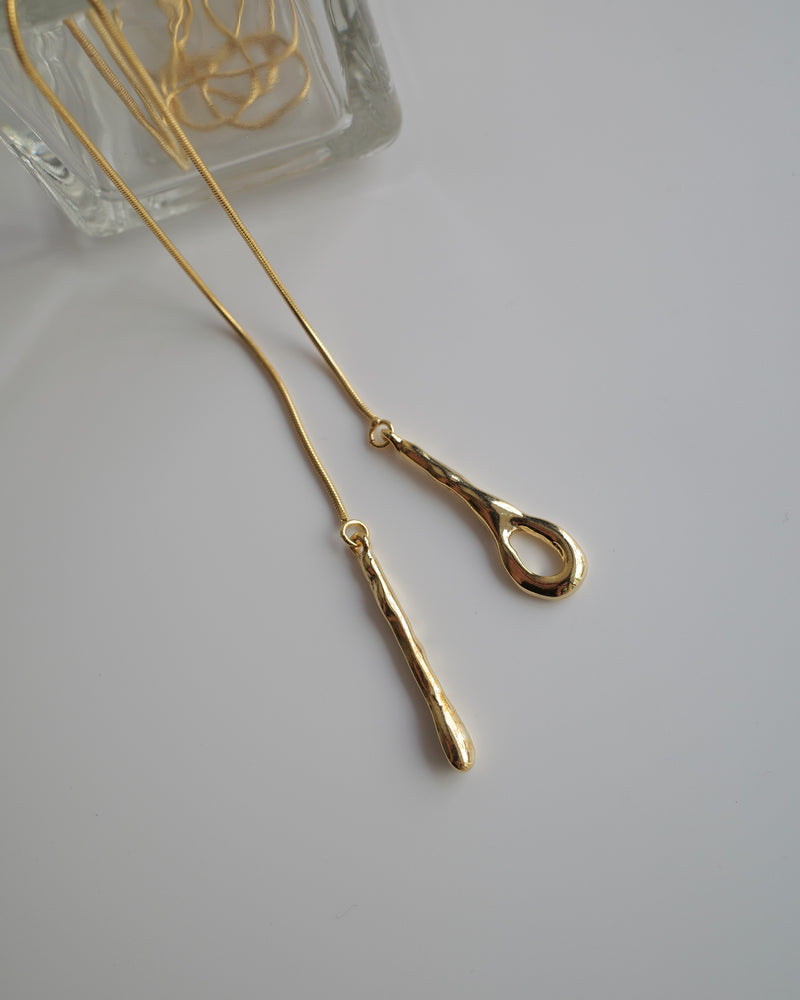 dainty Y shape drop necklace