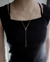 dainty Y shape drop necklace