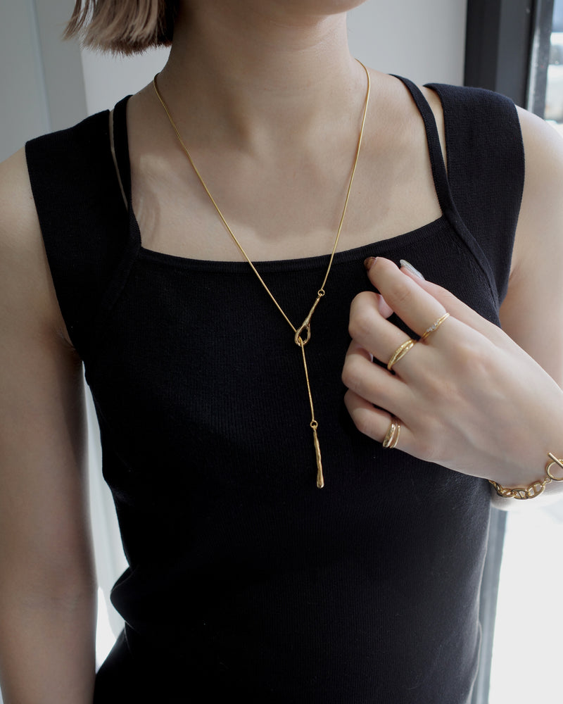 dainty Y shape drop necklace