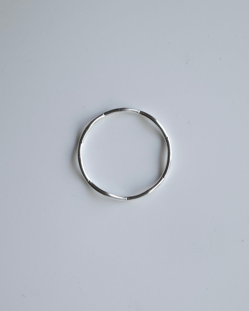 thin ripple line ring (silver925)