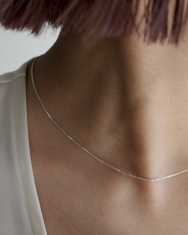 simple chain necklace (silver925)