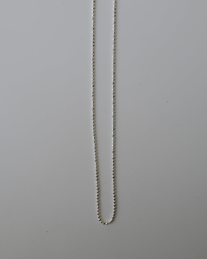 glitter ball chain necklace (silver925)