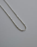 glitter ball chain necklace (silver925)