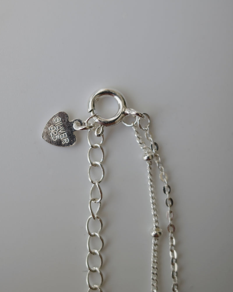 double chain bracelet (silver925)