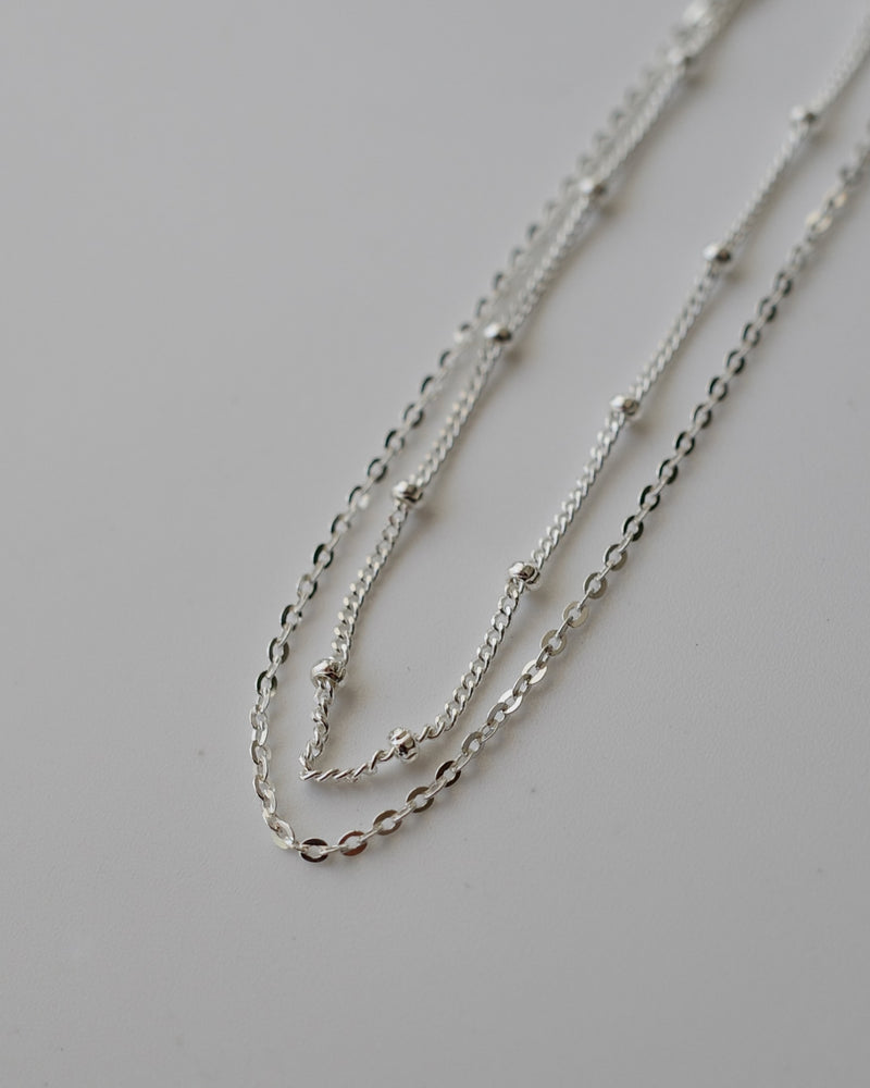 double chain bracelet (silver925)