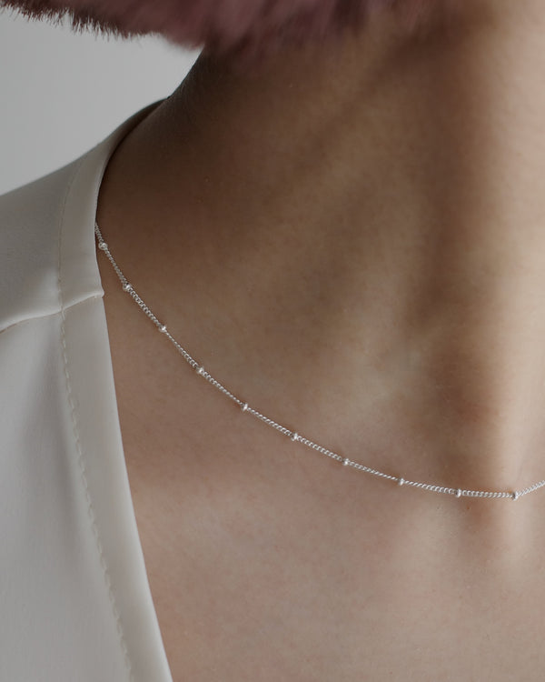 equally ball necklace (silver925)