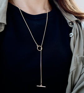 lock chain long necklace