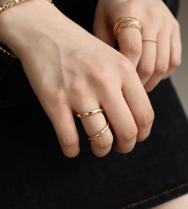 shiny elongated ring