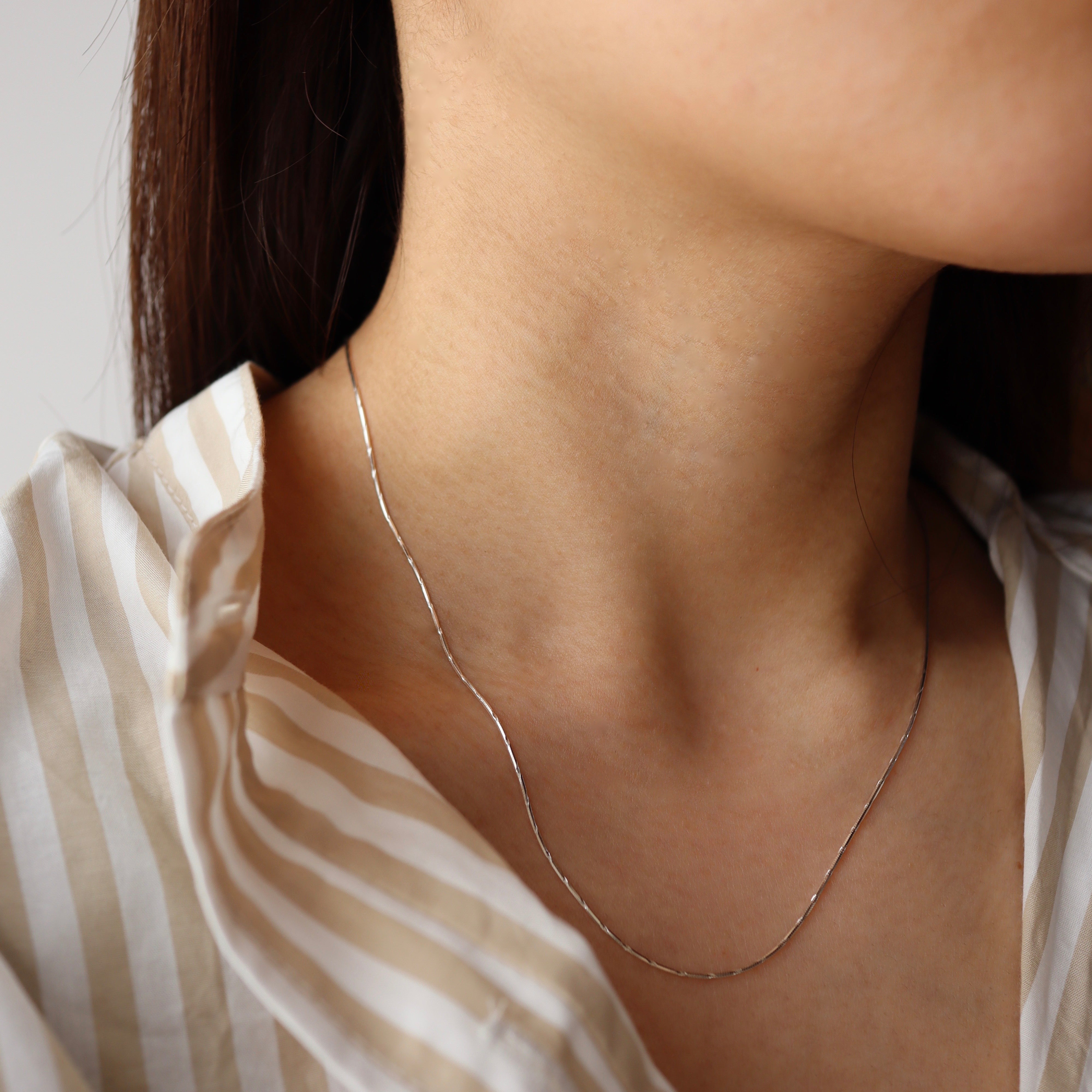 simple twist necklace(S925) - beller