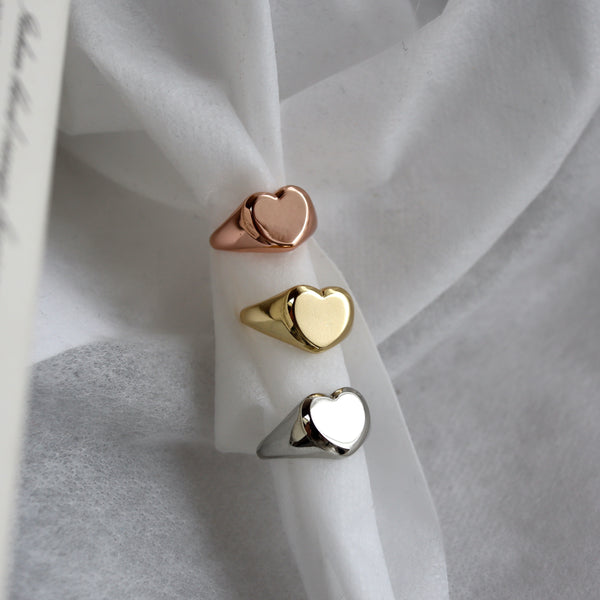 Gloss HEART Ring - beller Pink Gold